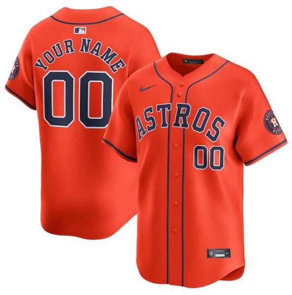 Men's Houston Astros Customized Orange 2024 Alternate Limited Stitched Baseball Jersey,We sell and wholesale Men's Houston Astros Customized Orange 2024 Alternate Limited Stitched Baseball Jersey on line form chian!